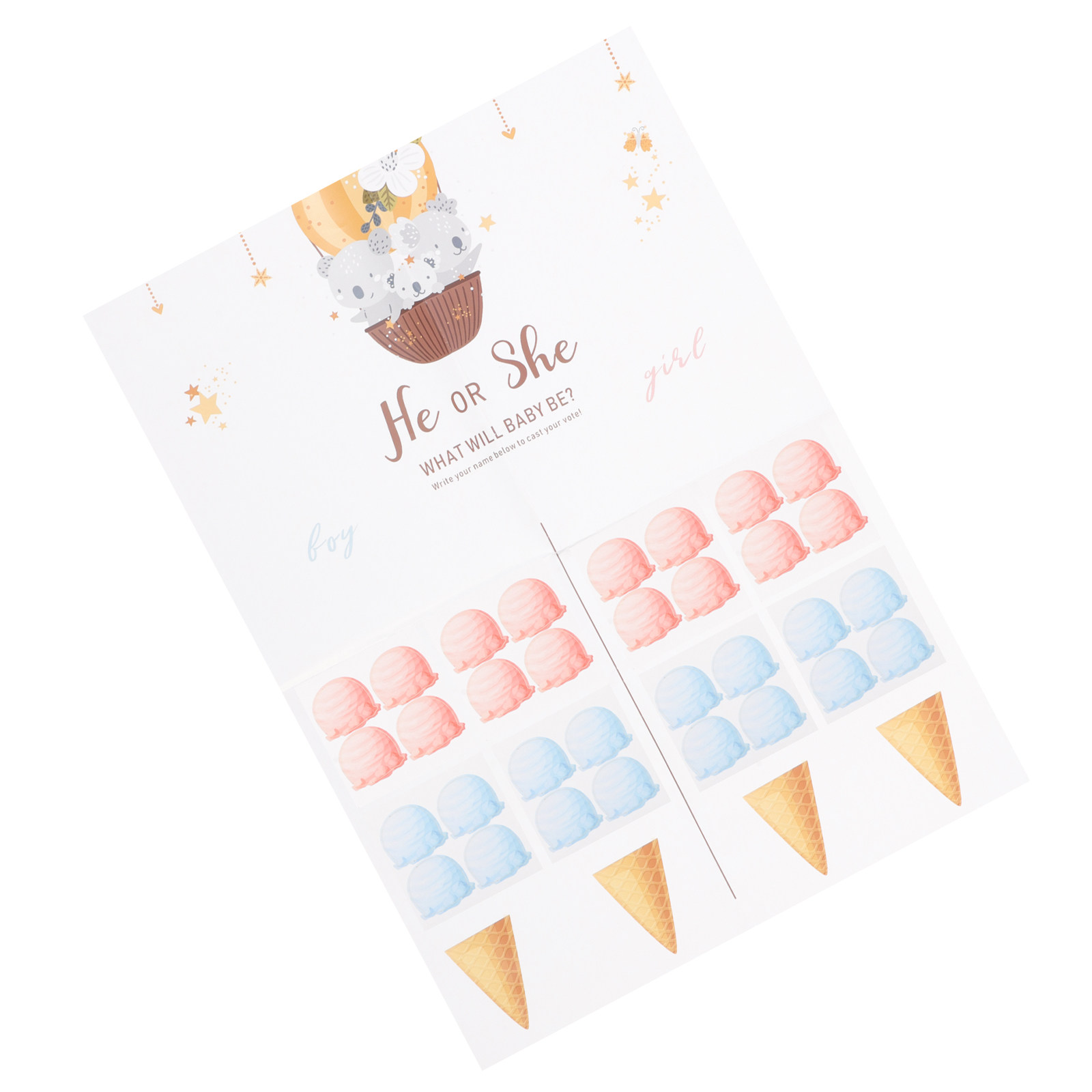 Party Games Gender Reveal - 1 Ensemble de Jeu de Cartes