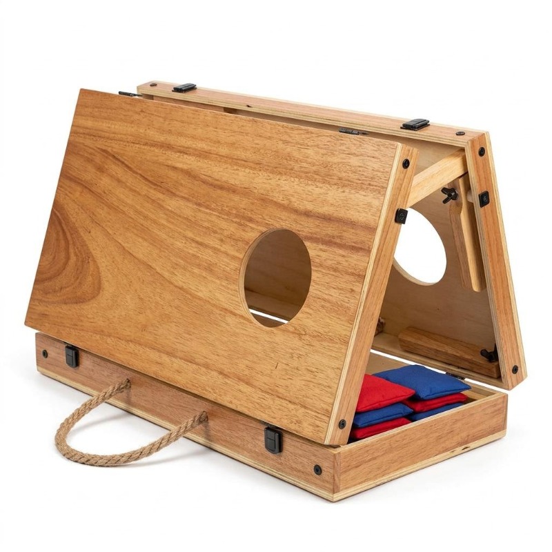 Cornhole Board Set - Ensemble de Cornhole Pliable en Bois