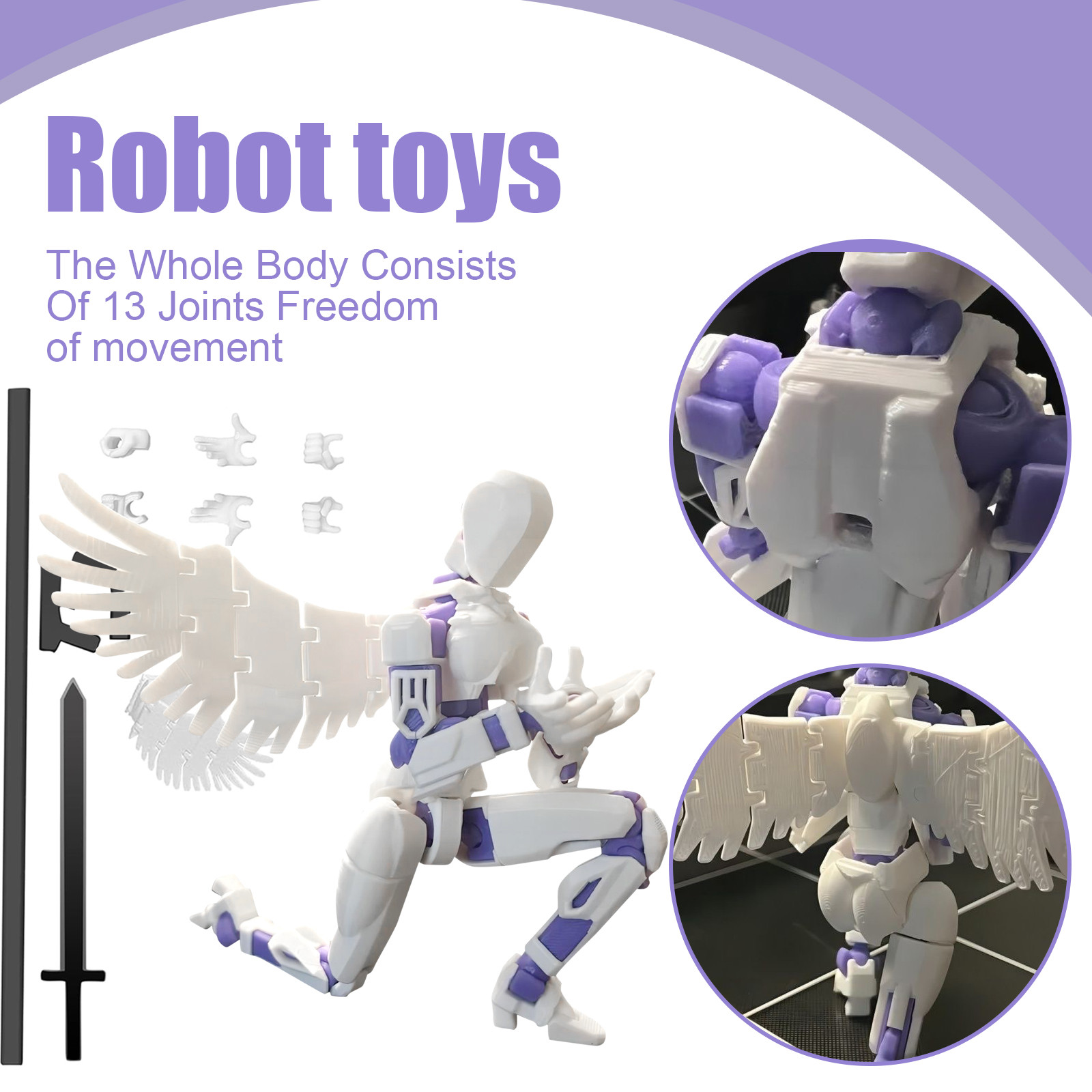 Party Games Easter For Kids - Robot mobile multi-articulé 3.0, Mannequin imprimé