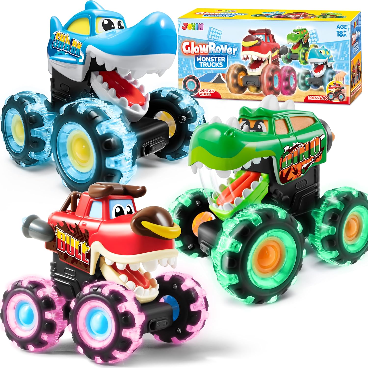 Party Games Christmas - JOYFY Lot de 3 voitures Monster