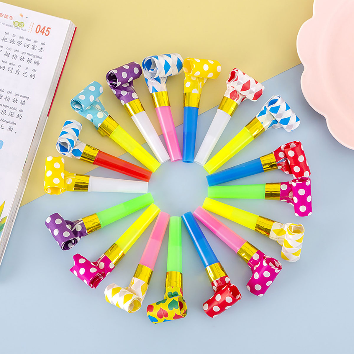 Party Games Engagement - Sifflet de dragon coloré pour enfants,