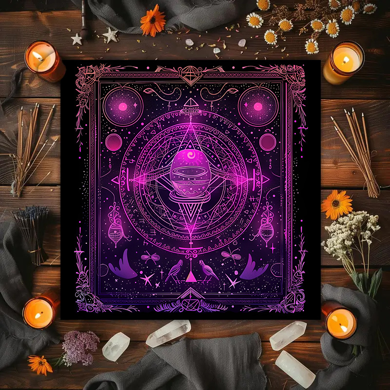 Party Games Mystery - 1 nappe de tarot, nappe d'astrologie