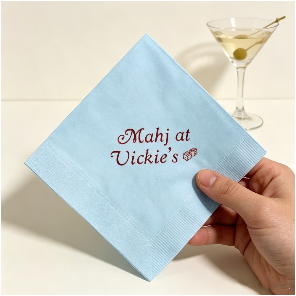 Party Games At Wedding - 50 serviettes de cocktail personnalisées pour