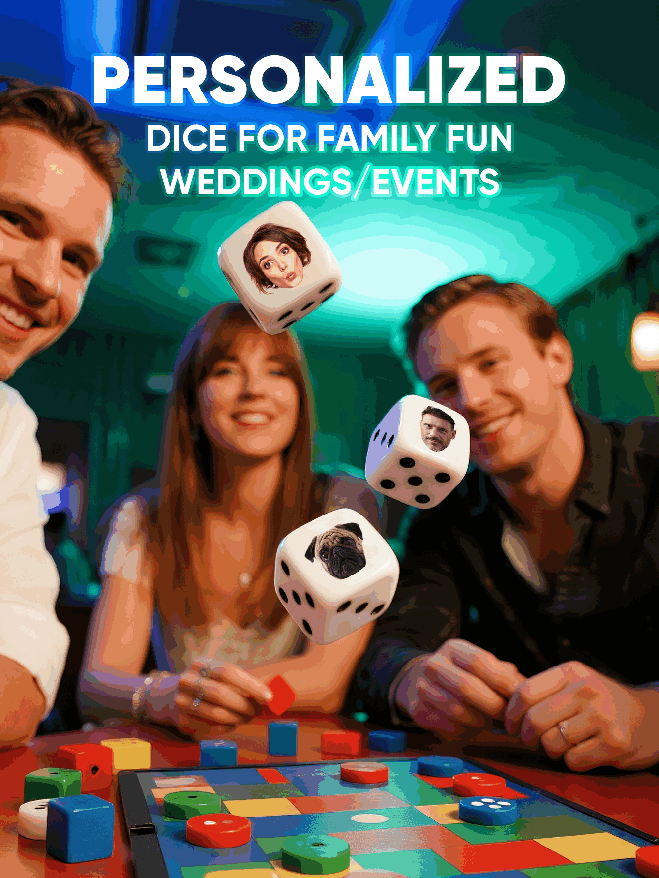 Dés à visage personnalisé, dés - Party Games Christmas avis et prix